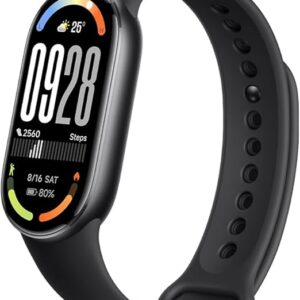 Xiaomi Smart Band 10 Fitness Tracker, 1.72" AMOLED Display, 21-Day Battery Life, 150+ Sports Modes, Heart Rate & Sleep Monitoring, Electronic Compass, 5ATM Waterproof, 2-Year Warranty – Black