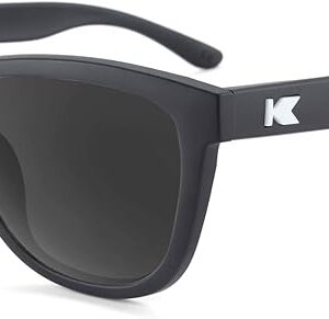 Knockaround Premiums Sport - Polarized Running Sunglasses for Women & Men - Impact Resistant Lenses & Full UV400 Protection, Matte Black / Smoke, One Size