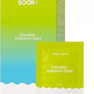 Sodii Everyday Hydration Salts – Salty Citrus | 30 Sachets | Electrolyte Powder with Sodium, Potassium & Magnesium | Vegan, No Added Sugar, All Natural | Optimal Hydration & Recovery Support