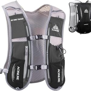 Azarxis Hydration Vests for Running Women Men Race Running Vest Hydration Trail Running Water Vest Marathon Backpack Ultra Pack 5L for Cycling Runner (Black - Only Backpack)
