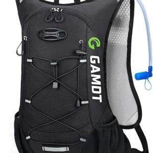 GamDT Hydration Backpack 12L with 2L BPA-Free Water Bladder – Lightweight Running Vest for Hiking, Cycling, Trail Running | Men Women | Cool Mesh Back Panel