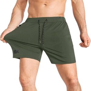 BROKIG Mens Lightweight Gym Sport Shorts, Running Quick Dry Athletic Workout Shorts for Men with Pockets