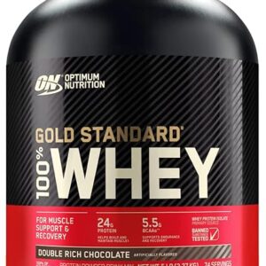 OPTIMUM NUTRITION Gold Standard 100% Whey Protein Powder, Double Rich Chocolate, 2.27kg