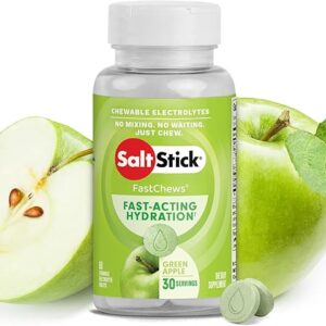 SaltStick - Electrolyte FastChews - Green Apple, 60 Chewable Tablets