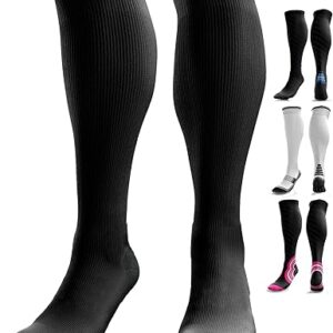aZengear Compression Socks for Men, Women (20-30 mmHg) Anti DVT Calf Support Stockings, Flight Travel, Swollen Legs, Varicose Veins, Running, Sport, Nurses, Shin Splints, Pregnancy